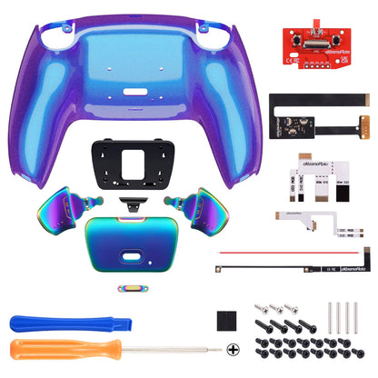 Real Metal Buttons Rise 2.0 Remap Kit for Ps5 Controller BDM-010 BDM-020, Upgrade Board Back Buttons Set Back Shell