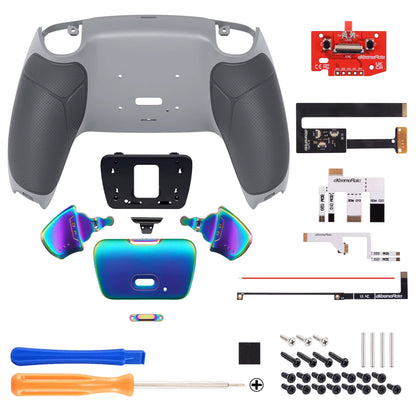 Real Metal Buttons Rise 2.0 Remap Kit for Ps5 Controller BDM-010 BDM-020, Upgrade Board Back Buttons Set Back Shell