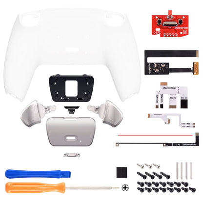 Real Metal Buttons Rise 2.0 Remap Kit for Ps5 Controller BDM-010 BDM-020, Upgrade Board Back Buttons Set Back Shell